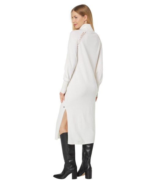 Ted Baker Malorri Knit Midi Dress with Stitch Insert White
