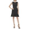 Eileen Fisher Jewel Neck Full-Length Dress Charcoal
