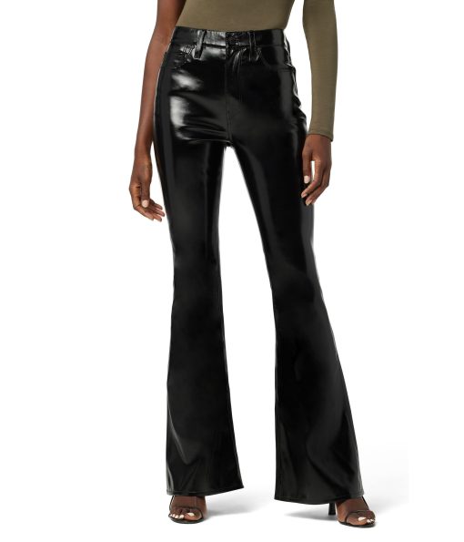 Hudson Jeans Holly High-Rise Flare Black Patent