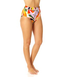 Anne Cole Soft Belted High-Waist Bottoms Multi