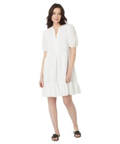 Vince Camuto Puff Sleeve Babydoll Dress New Ivory
