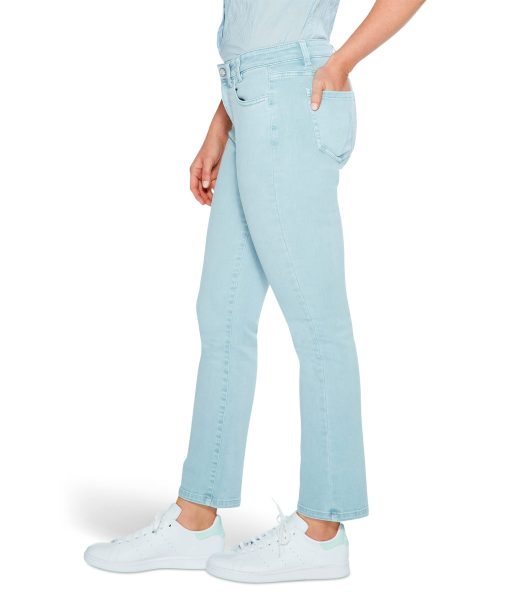 NIC+ZOE Colored Mid-Rise Straight Ankle Jeans Mist