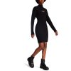 bobi Los Angeles Short Sleeve Side Shirred Dress Black