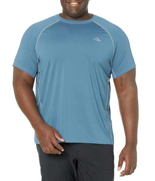 L.L.Bean Swift River Cooling Sun Shirt Short Sleeve - Tall Iron Blue