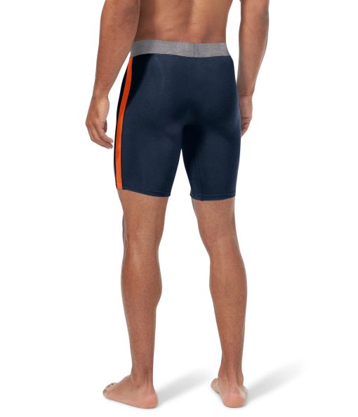 Tommy John Cool Cotton Boxer Brief 8" Navy/Scarlet Ibis