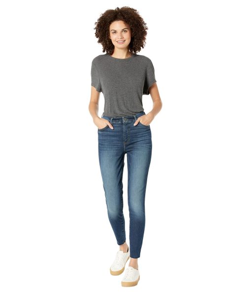 KUT from the Kloth Connie High-Rise Fab AB Ankle Skinny Raw Hem in Refine Refine