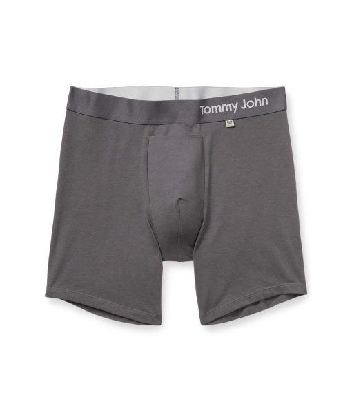Tommy John Cool Cotton Hammock Pouch Mid-Length Boxer Brief 6" Iron Grey