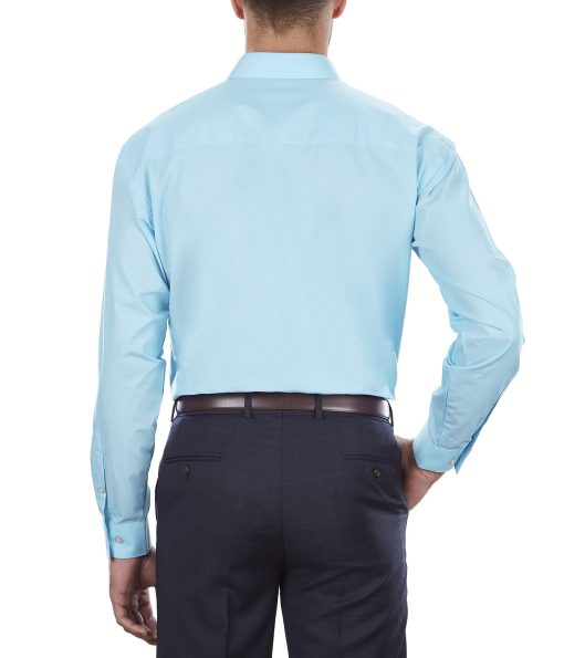 Kenneth Cole Unlisted Men's Dress Shirt Regular Fit Solid Aqua