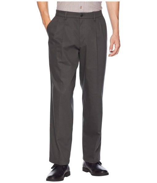 Dockers Relaxed Fit Signature Khaki Lux Cotton Stretch Pants D4 - Pleated Steelhead