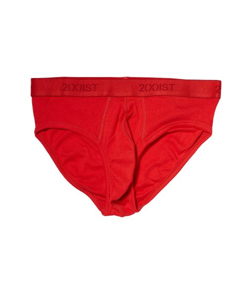 2(X)IST 3-Pack ESSENTIAL No Show Brief Black/Charcoal Heather/Red