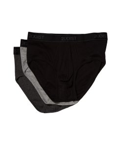2(X)IST 3-Pack ESSENTIAL Contour Pouch Brief Black/Grey Heather/Charcoal Heather