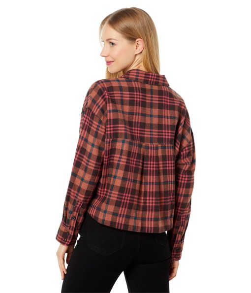 Madewell Cropped Shirt Frontier Plaid Flannel Ground Clove