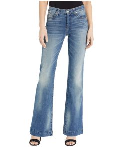 7 For All Mankind Luxe Vintage Dojo in Distressed Authentic Light Distressed Authentic Light