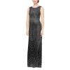 Alex Evenings Long Off-the-Shoulder Dress With Fold-Over Cuff, Embellishment Detail at Hip and Cascade Ruffle Skirt Black