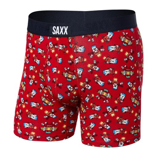 SAXX UNDERWEAR Vibe Super Soft Boxer Brief Big Bang/Red