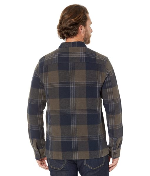 tentree Colville Quilted Long Sleeve Shirt Black/Olive Green Heather