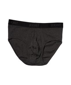 2(X)IST 3-Pack ESSENTIAL Contour Pouch Brief Black/Charcoal Heather/Red