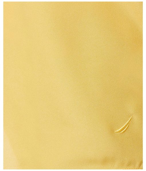 Nautica Women's Long Sleeve V-Neck Woven Shirt Bright Gold